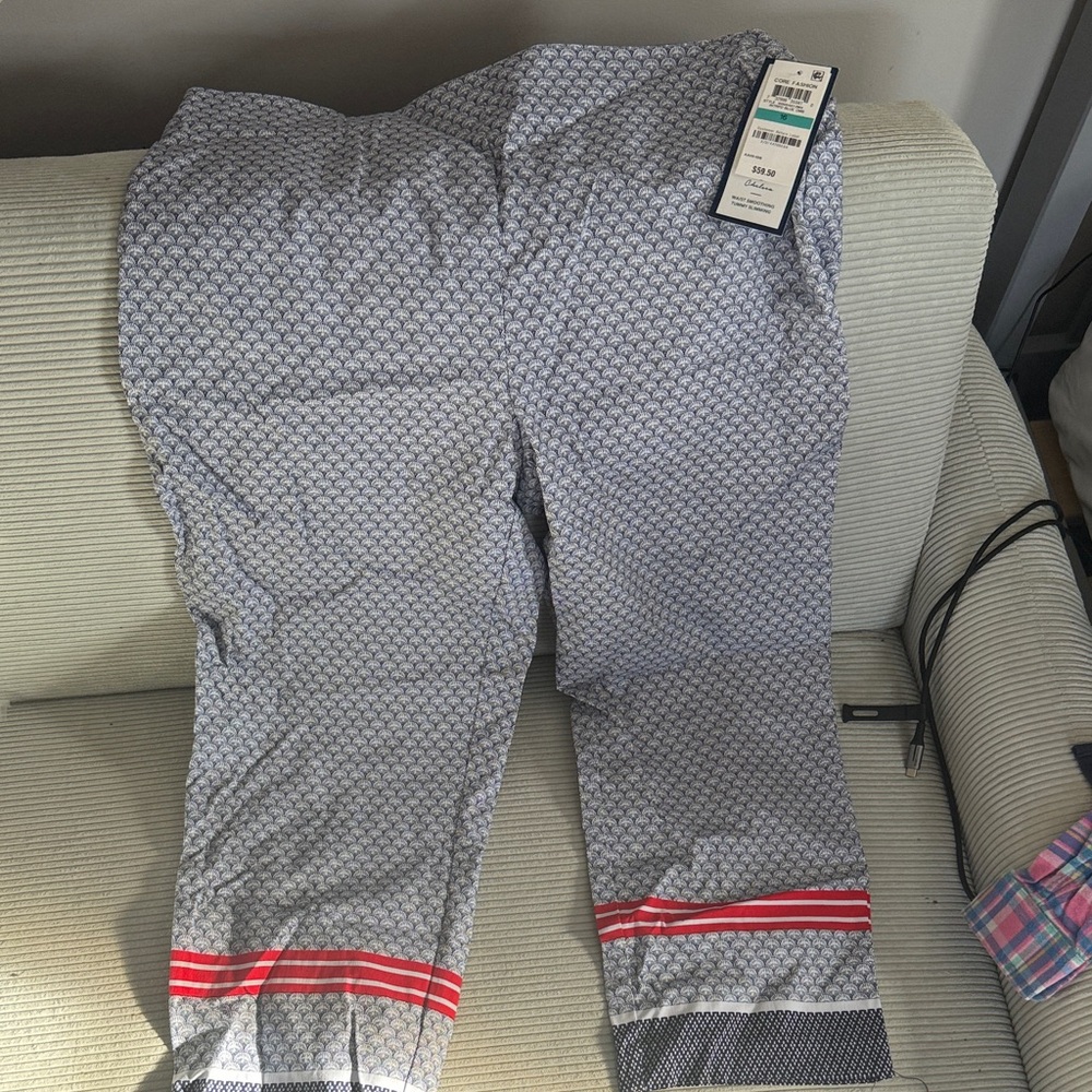 Charter Club Kids Pajama Bottoms in Gray with Red Stripes